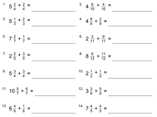 Can You Add The Mixed Fractions With Like Denominators BrainCal