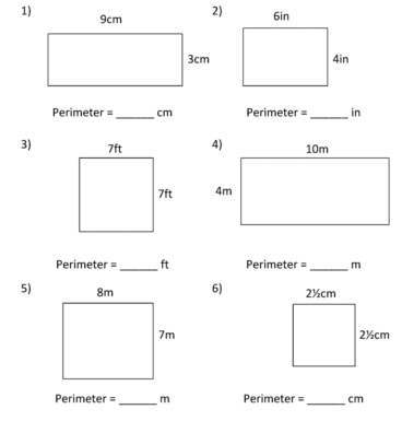 Can You Work Out The Perimeter Of The Following Rectangles? - Braincal